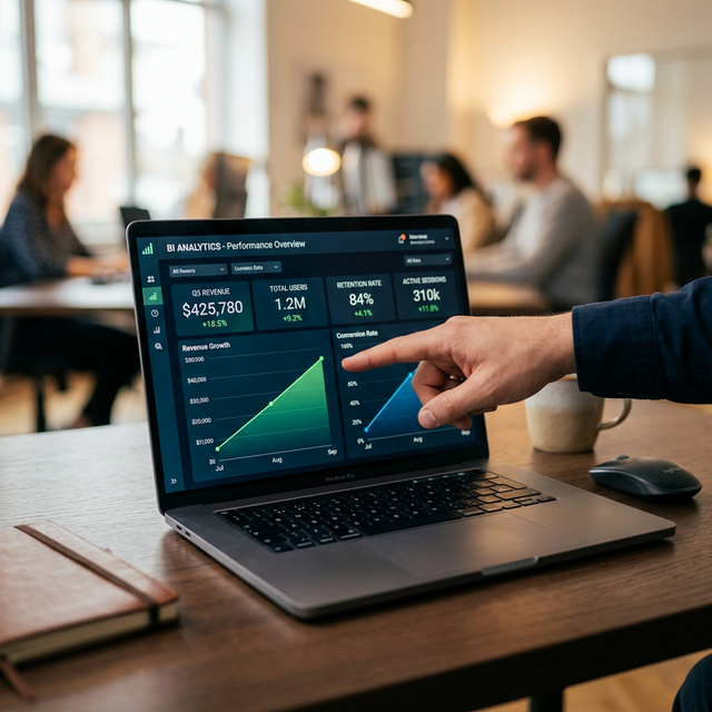 Business outcomes and metrics dashboard